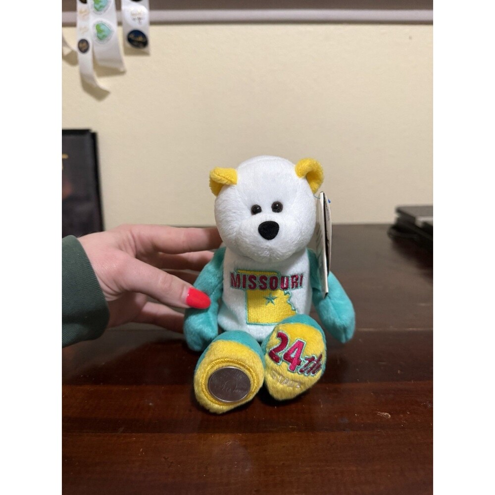 Limited Treasures Bean Bag Plush Coin Bear Missouri 24th State Quarter 2003
